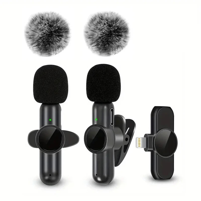 Mini wireless clip-on microphone for iPhone, Android, vloggers and creators